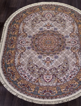 SHAHREZA-D728 - CREAM - ковры размером 1.2х1.8 овал